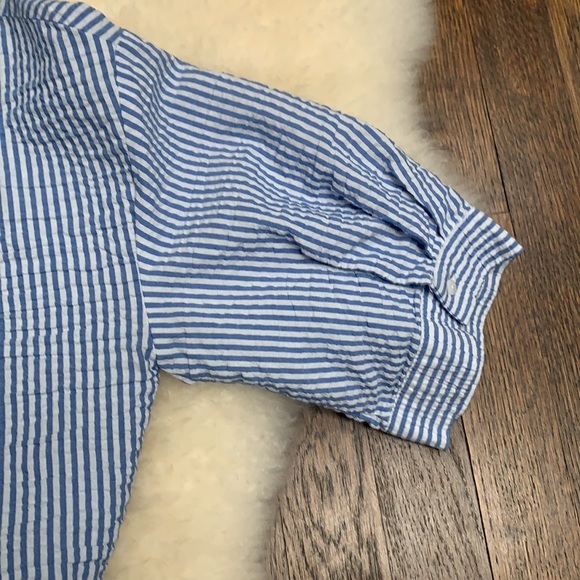 Searsucker Romper with Embroidered Back - Picture 3 of 5